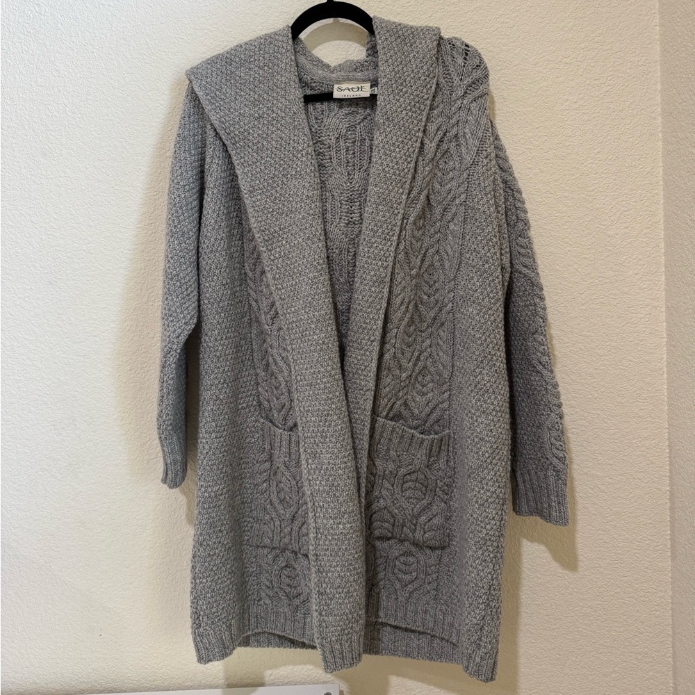 Saol Ireland Gray Knit Cardigan